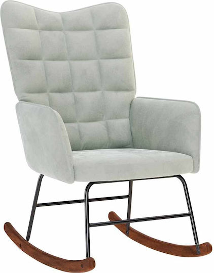 С поставка за крака Кадифен Светло сиво 61x78x98см