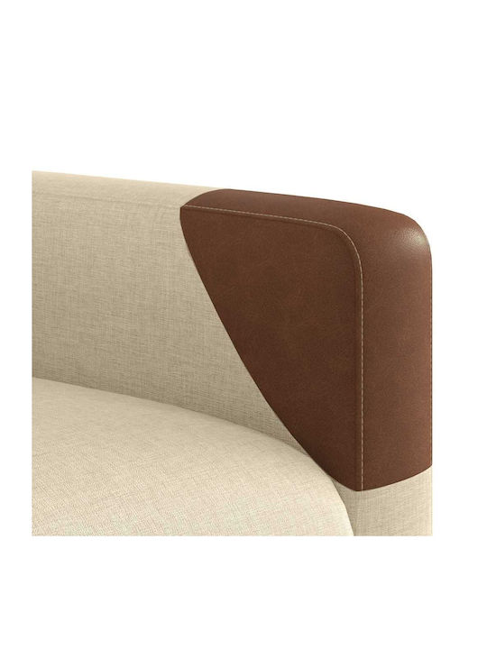 Relax Armchair Massage with Footstool Cream 50x54x100cm