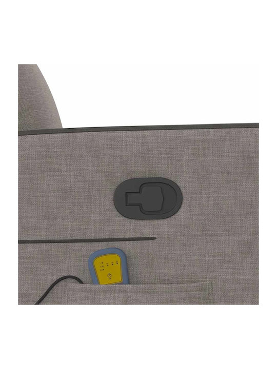 Πολυθρόνα Relax Massage με Υποπόδιο Taupe 50x54x100cm