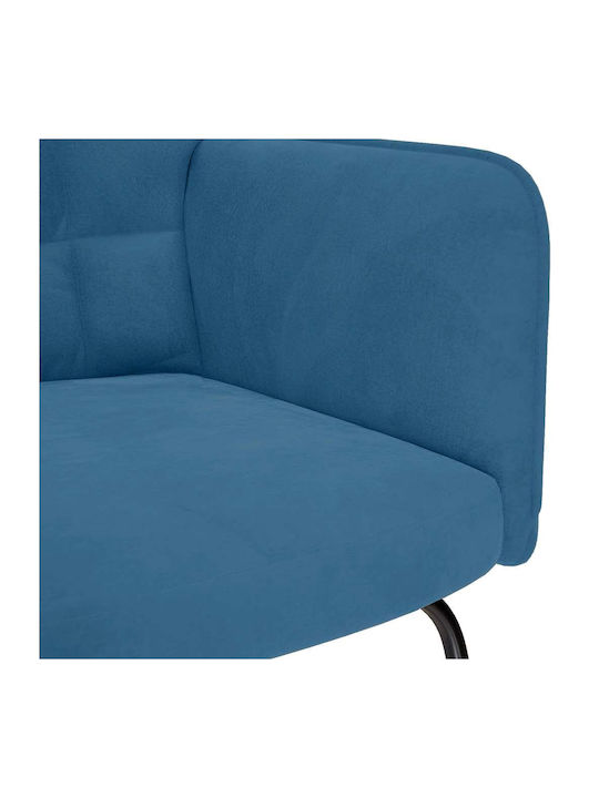С поставка за крака Кадифен Синьо 61x78x98см
