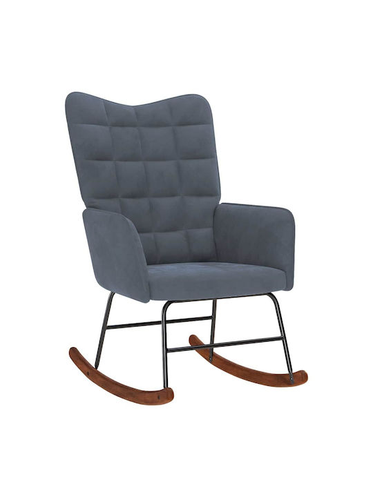 Rocking Armchair with Footstool Dark Grey 61x78x98cm
