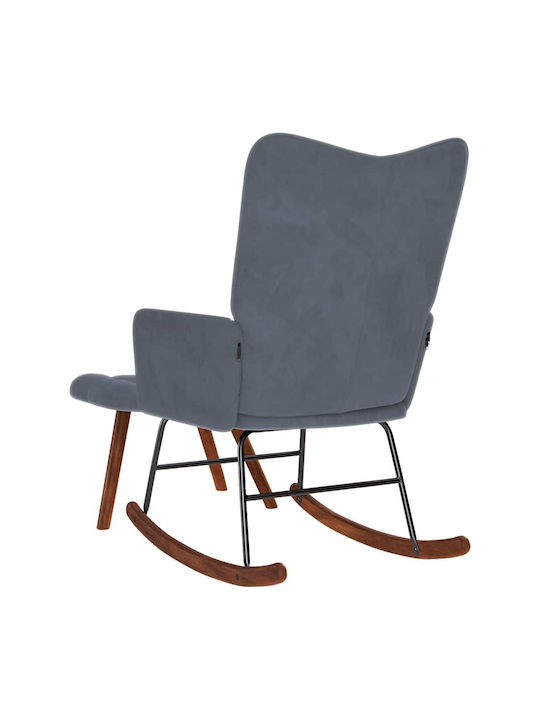 Rocking Armchair with Footstool Dark Grey 61x78x98cm
