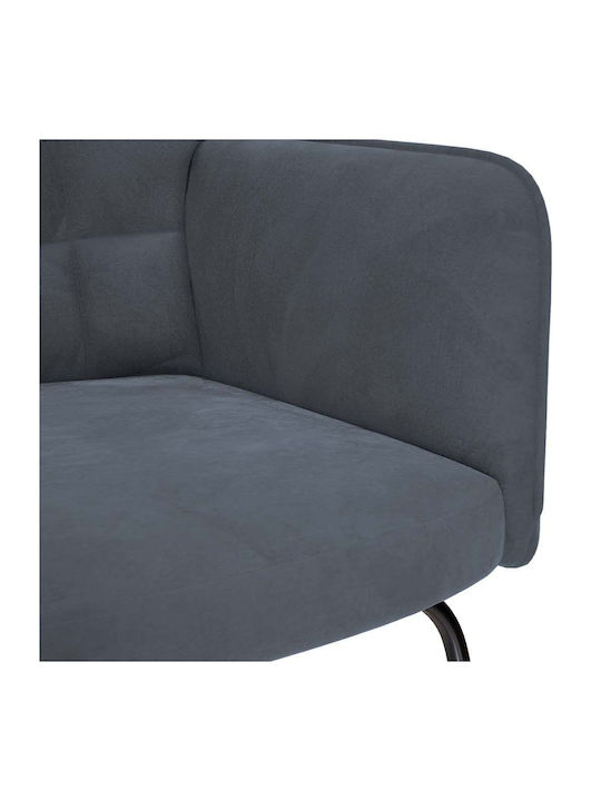 Rocking Armchair with Footstool Dark Grey 61x78x98cm