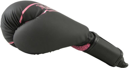 Sport Masters Boxing Gloves made of Synthetic Leather for Match Black/Pink