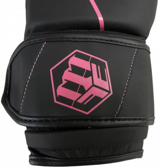 Sport Masters Boxing Gloves made of Synthetic Leather for Match Black/Pink