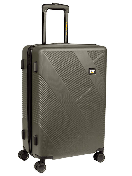 CAT Peoria Cabin Travel Suitcase Hard Haki with 4 Wheels Height 54cm 84810-551