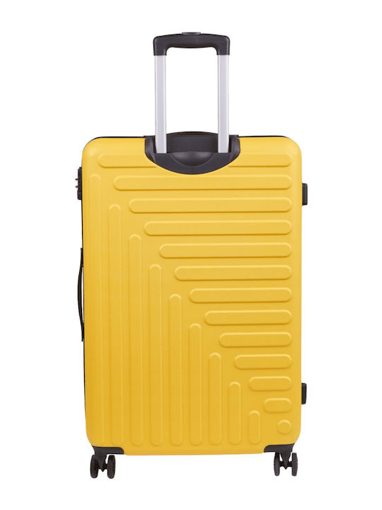 CAT Rockford Hard Yellow Suitcases With 4 Wheels Set 3 Pieces