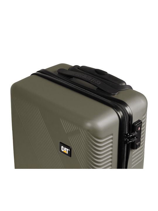 CAT Peoria Cabin Travel Suitcase Hard Haki with 4 Wheels Height 54cm 84810-551