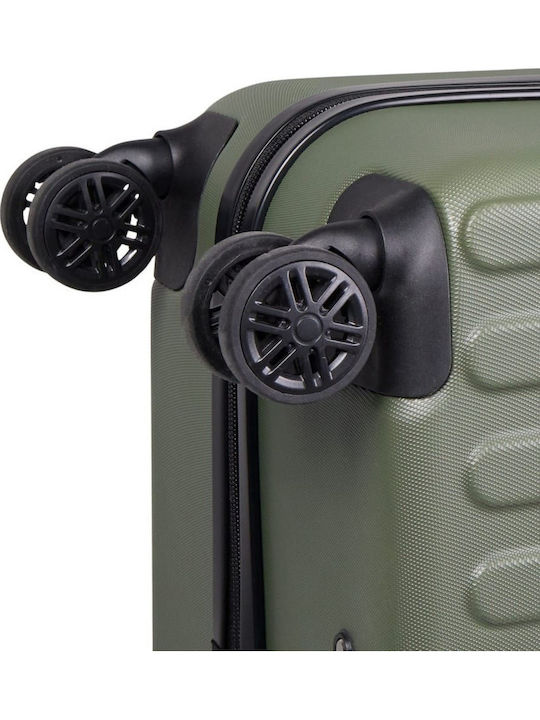 CAT Rockford Large Hard Green Travel Suitcase with 4 Wheels Height 77.2cm