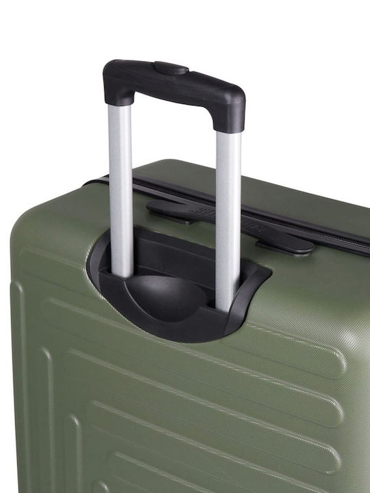 CAT Rockford Large Hard Green Travel Suitcase with 4 Wheels Height 77.2cm