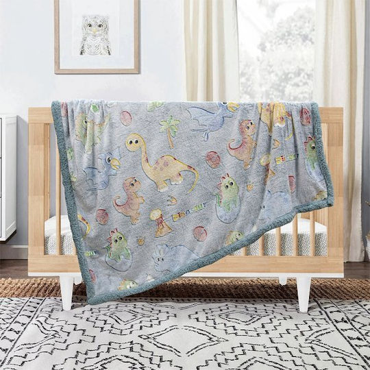 Lino Home Blanket Cot Fleece Gray 110x150cm