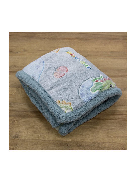 Lino Home Κουβέρτα Κούνιας Fleece Γκρι 110x150εκ.