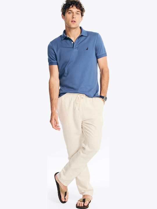 Polo Kurzarm Bluse Blau