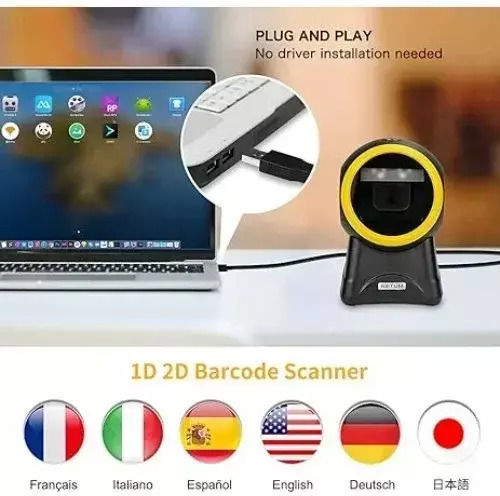 Andowl Handheld-Scanner mit 2D- und QR-Barcode-Lesefunktion
