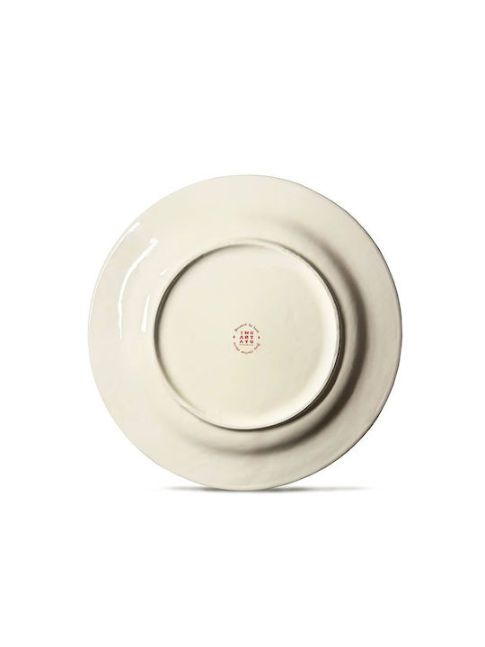 Incartato Ceramics The Forbidden Collection Декоративен Поднос Кръгъл Керамично Екрю 1бр x