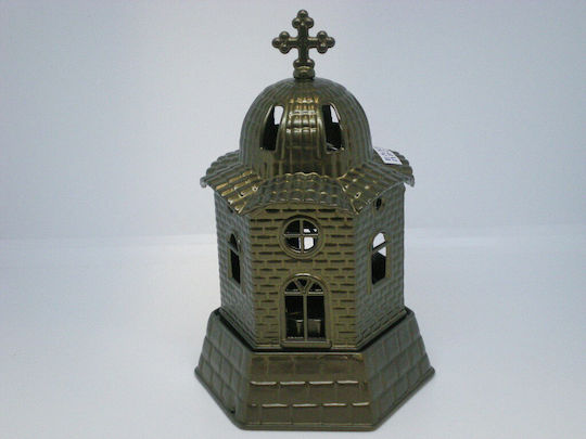 Metal Hexagonal Church Vigil Oil Lamp 1 Piece Bronze