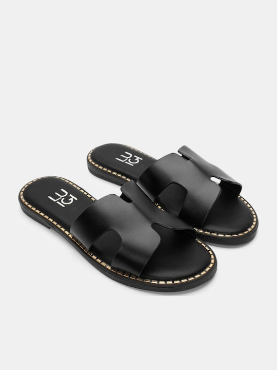 Flache Sandalen für Damen in Schwarz Farbe