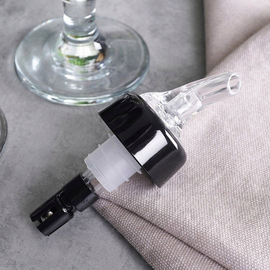 Excellent Houseware Beverage Dispenser Plastic Stainless Steel 4x4.5 Cm 30 Ml White Black