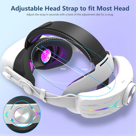 Λουράκι Κεφαλής Elite Strap Μπαταρία 12000 Mah Meta Quest 3s & Quest 3