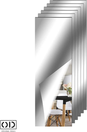 Oglindă de Perete cu Ramă din Sticlă 35x8cm 6buc