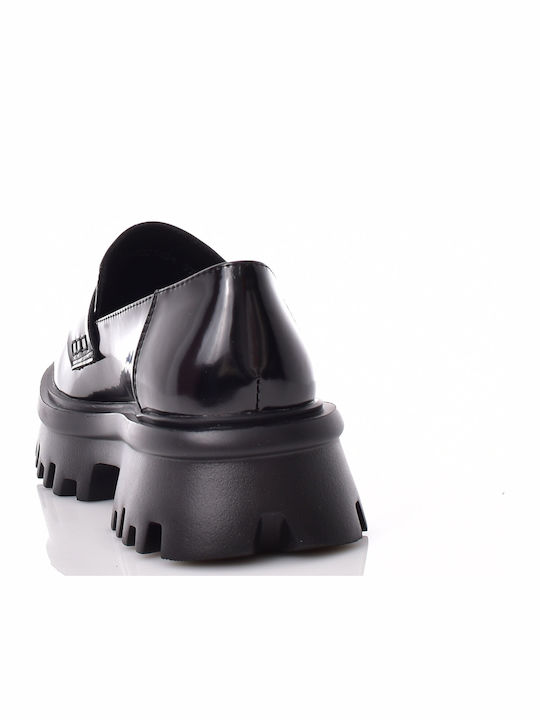 Puppy Leather Women's Moccasins in Black Color