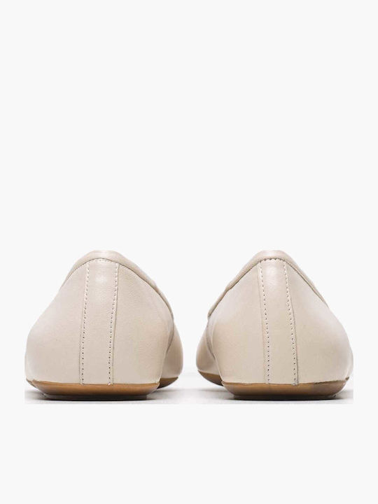 Leather Ballerinas Palmaria Beige