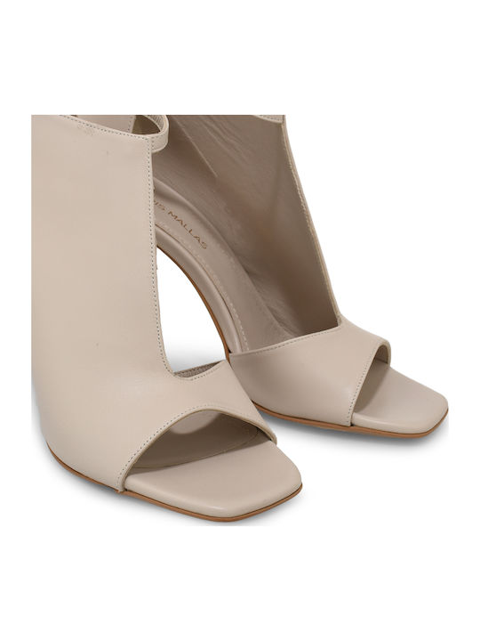 Leder Stiefeletten Damen Weiß