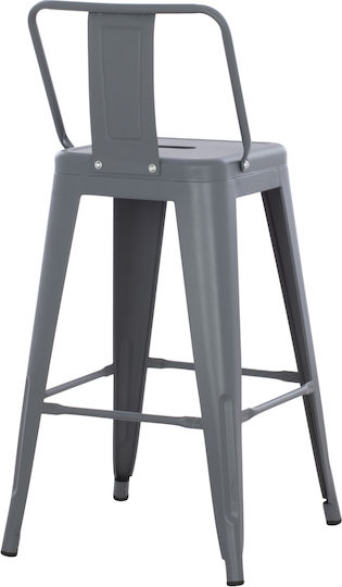 Табуретка Бар За външна употреба Melita-pro Сив 1бр 43x43x88см