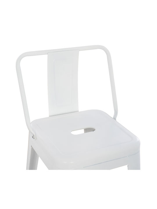 Metalic Scaun Rafturi și dulapuri pentru vin de Grădină Melita-pro Șah mat alb 1buc 42x42x100cm