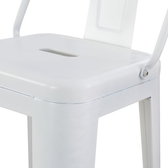 Табуретка Бар За външна употреба Melita-pro Белият шахмат 1бр 42x42x100см