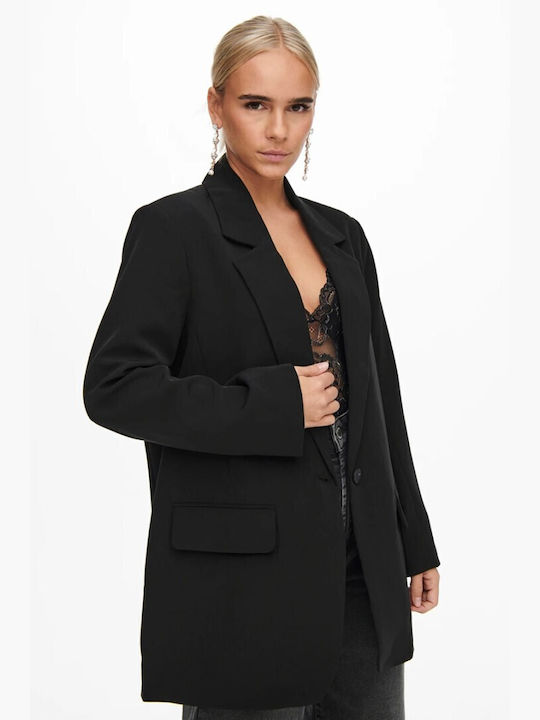 Only Long Women's Blazer Black