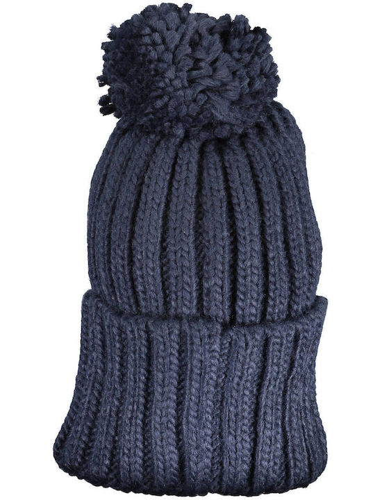 Squola Nautica Italiana Pom Pom Beanie Ανδρικός Σκούφος Πλεκτός σε Μπλε χρώμα