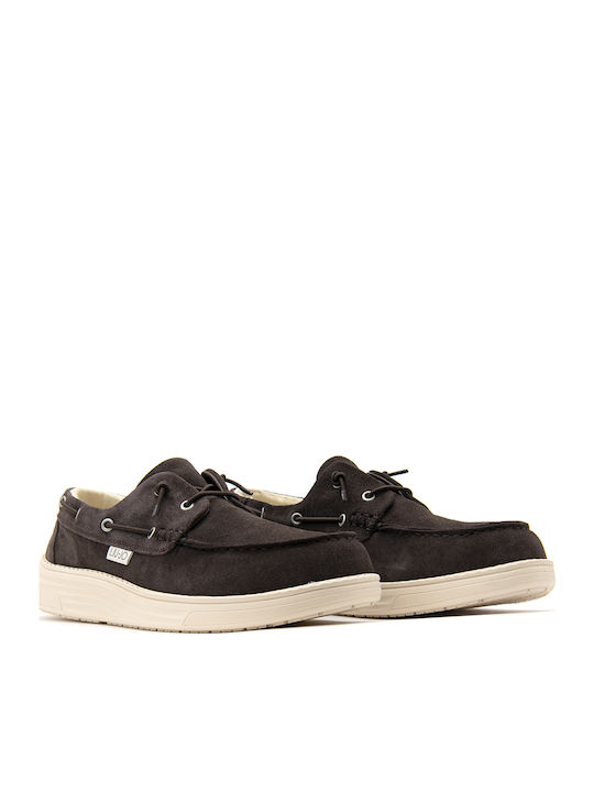 Men's Suede Boat Shoes Brown