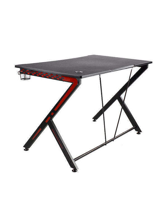 Γραφείο Gaming Ξύλινο Black-red 116x75x75εκ.