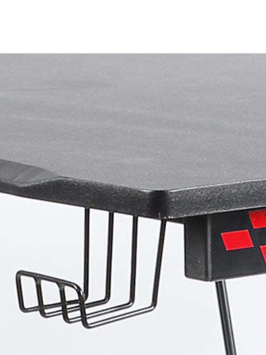 Γραφείο Gaming Ξύλινο Black-red 116x75x75εκ.