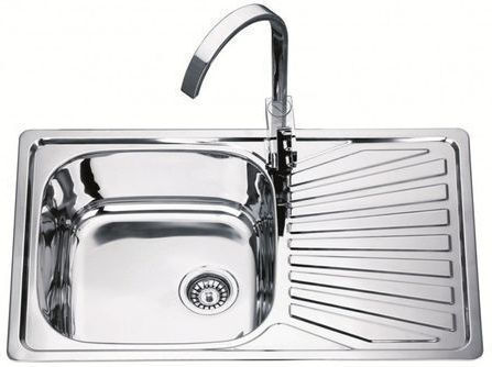 Inter Ceramic Kitchen Sink Right Countertop Built-in Complete Installation Set Siphon 80x50x18cm + Titania Iris Mixer Household Inter Ceramic Kitchen Sink Right Countertop Built-in Complete Installation Set Siphon 80x50x18cm + Titania Iris Mixer Household