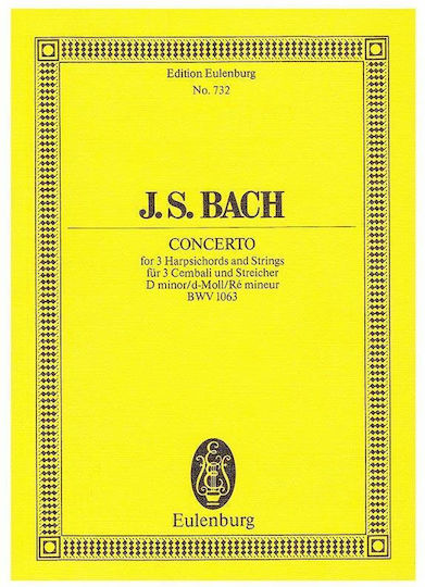 Bach J.s Concerto In D Minor Bwv1063 Pocket Score