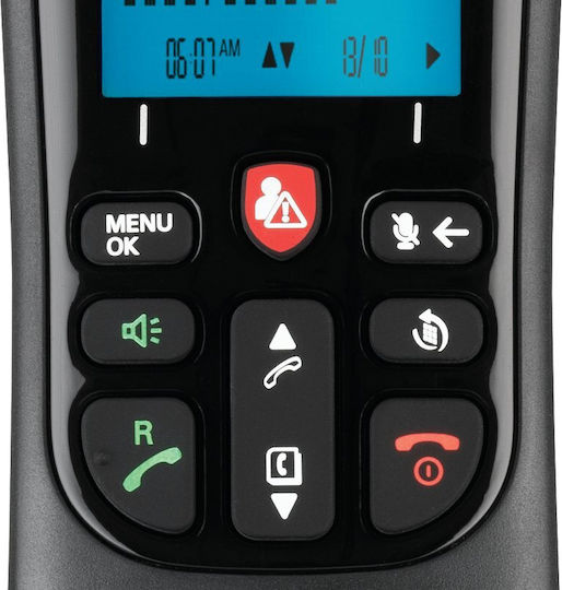 Motorola CD4001 Telefon fără fir cu Meniu în Limba Greacă Negru