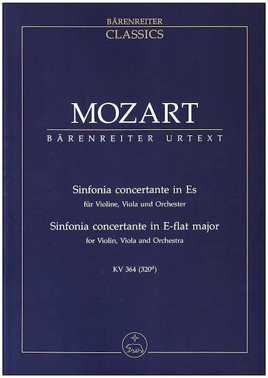 Mozart Sinfonia Concertantă în Mi bemol major Kv 364 Partitură de buzunar