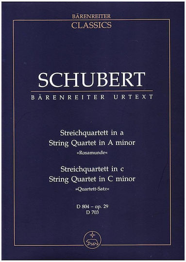 Schubert String Quartet D804 D703 Pocket Score