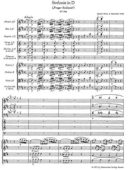 Mozart Symphony In D Major Nr.38 Pocket Score
