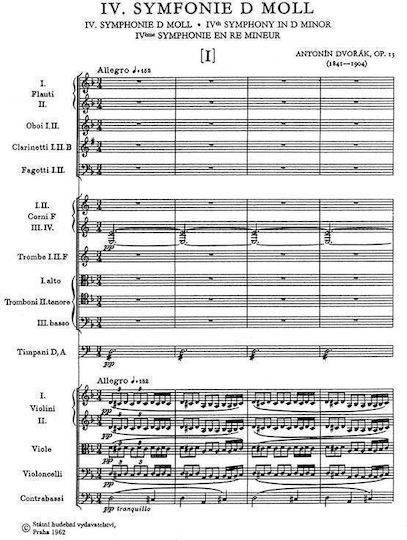 Dvorak Symphony Nr.4 Pocket Score