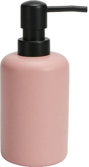 Inter Ceramic Liquid Soap Dispenser Rose Icca 55663 Pink Freestanding Polyresin 16.3x7cm Matte Pink Inter Ceramic Liquid Soap Dispenser Rose Icca 55663 Pink Freestanding Polyresin 16.3x7cm Matte Pink
