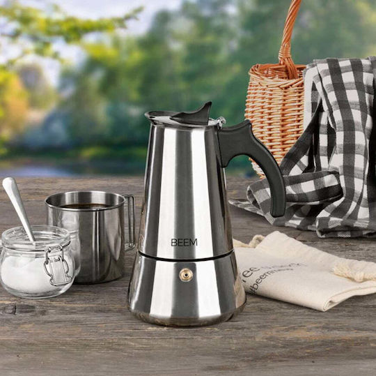 Moka Espresso Maker Stove Beem 300 Ml Stainless Steel