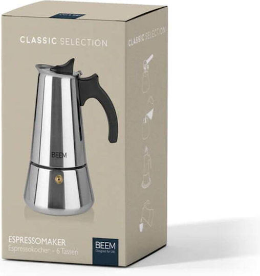 Moka Espresso Maker Stove Beem 300 Ml Stainless Steel