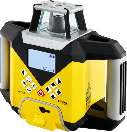 Nl720r Digital Rotary Laser Level System Red Beam Vertical Horizontal Slopes Range Up To 700 M Self-leveling