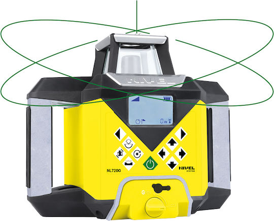 Sistem laser rotativ digital Nl720g fascicul verde planuri verticale orizontale pante rază de până la 700 m auto-nivelare