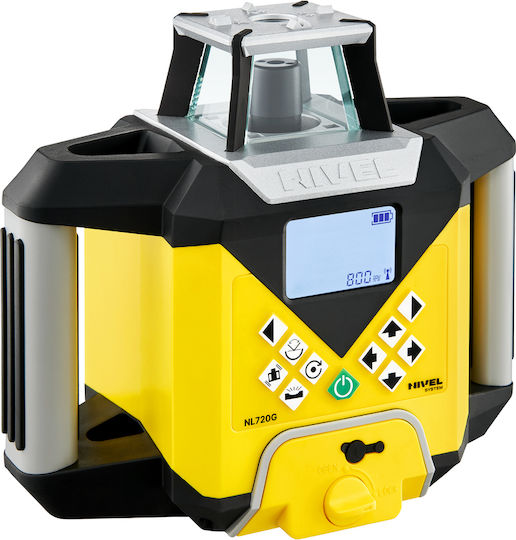 Sistem laser rotativ digital Nl720g fascicul verde planuri verticale orizontale pante rază de până la 700 m auto-nivelare