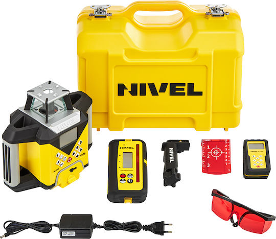 Nl720r Digital Rotary Laser Level System Red Beam Vertical Horizontal Slopes Range Up To 700 M Self-leveling