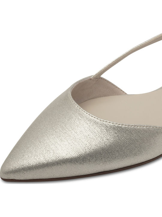 Synthetic Leather Ballerinas Gold